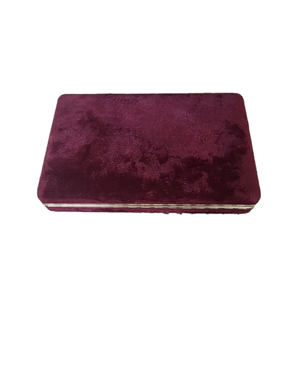 Vintage 1960s 7x10.5in Velvet Jewelry Box W/hinged Lid, Compartments, Mirror
